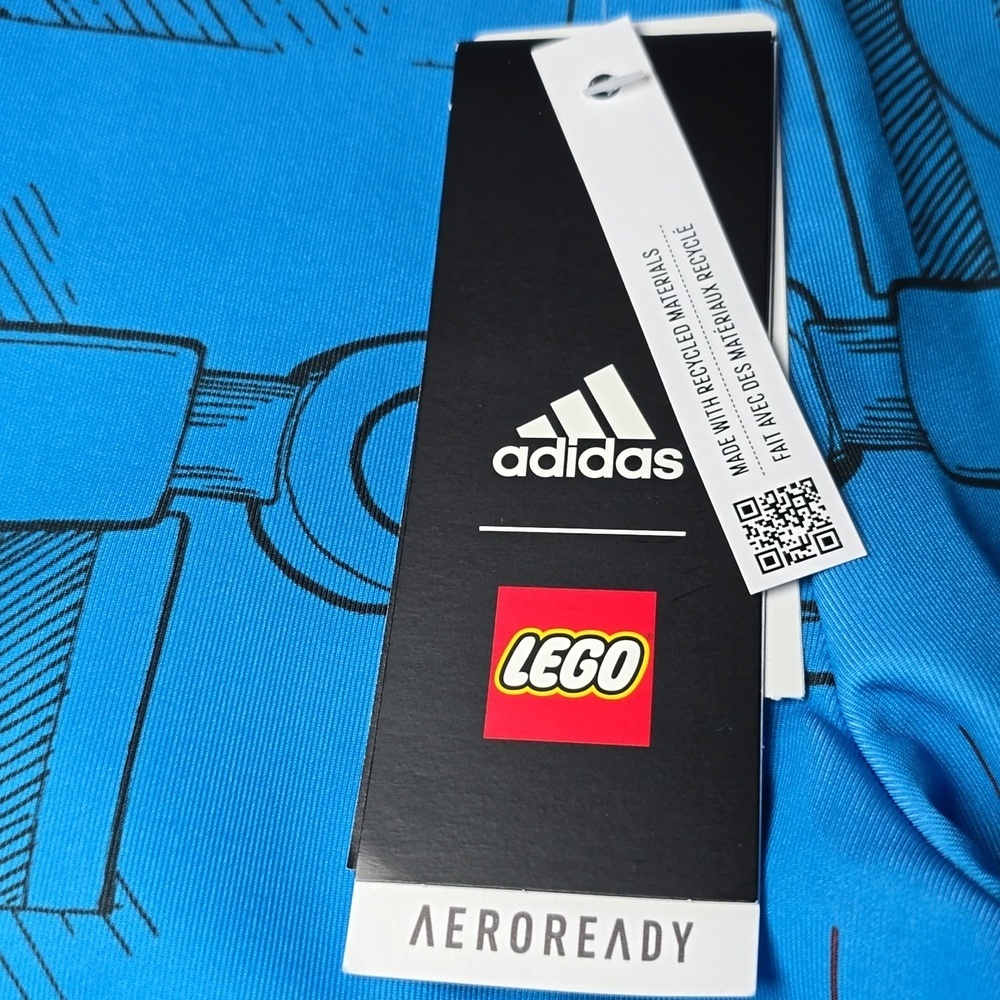 NWT Adidas x Lego® Tech Pack Tights Kids', Blue, Size L - Picture 4 of 13